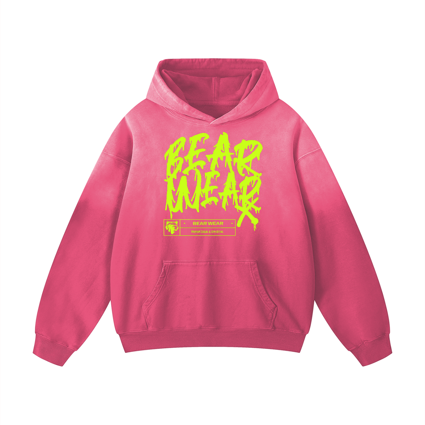 Sunfade Hoodie Neon Green - Bear Necessities Clothing