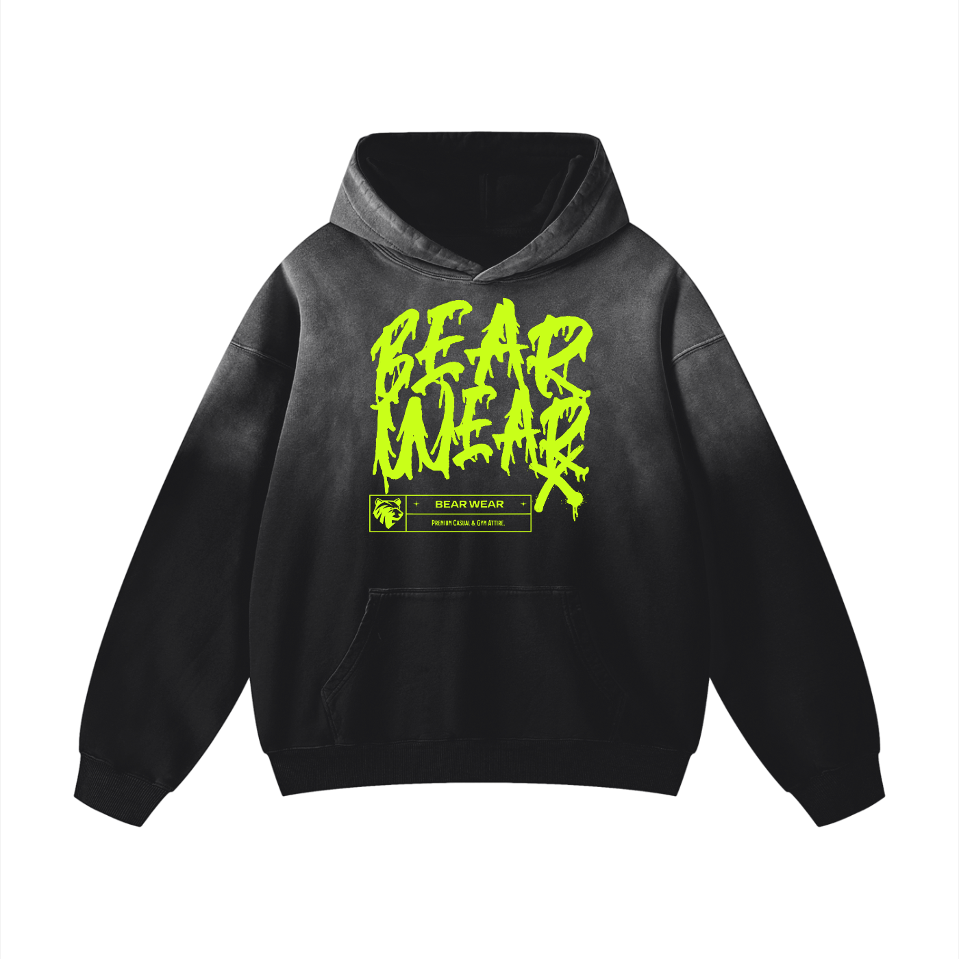 Sunfade Hoodie Neon Green - Bear Necessities Clothing 